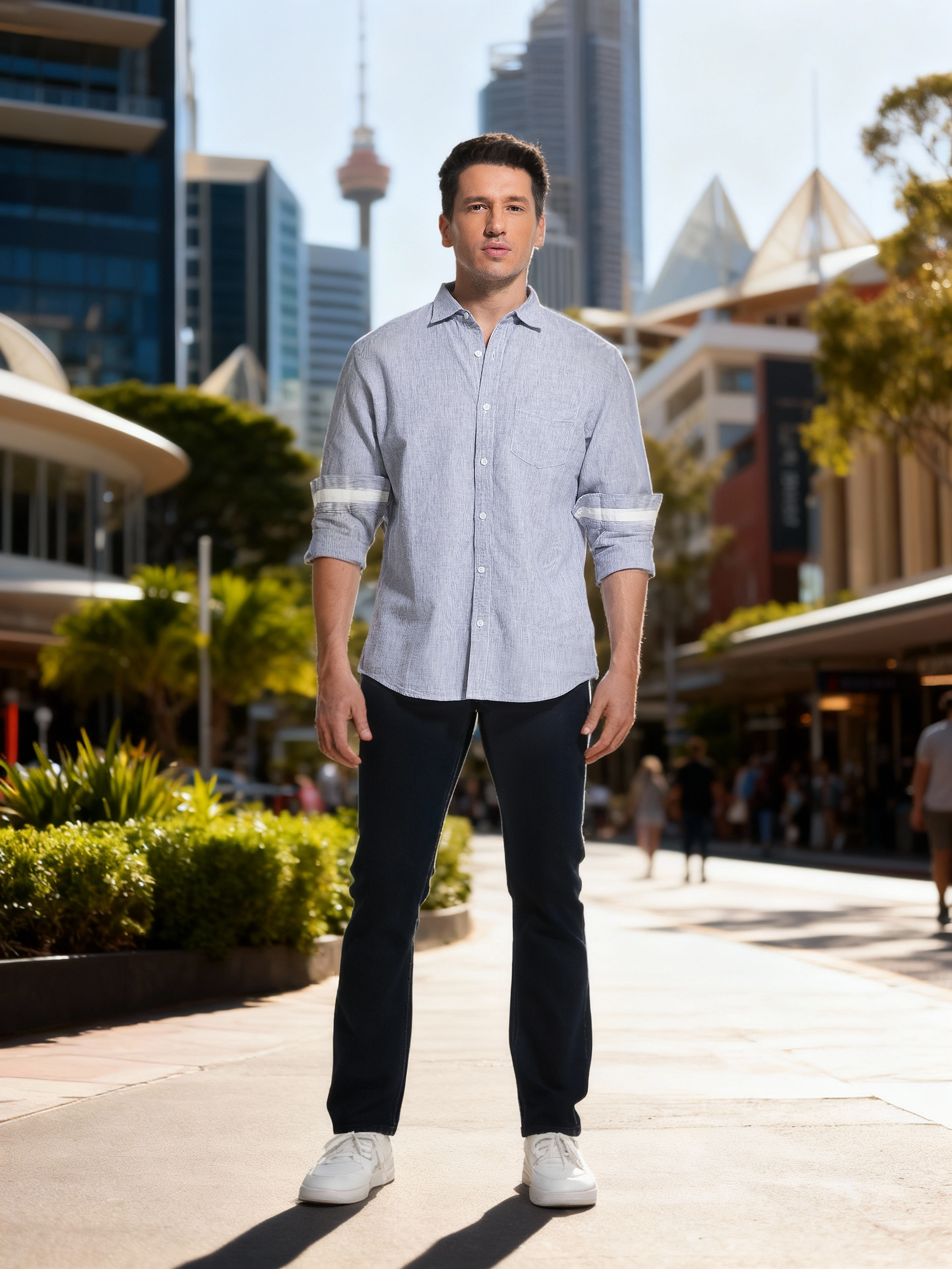 Jeanswest Bondi Stripe Linen Shirt MSI-18332-01/03