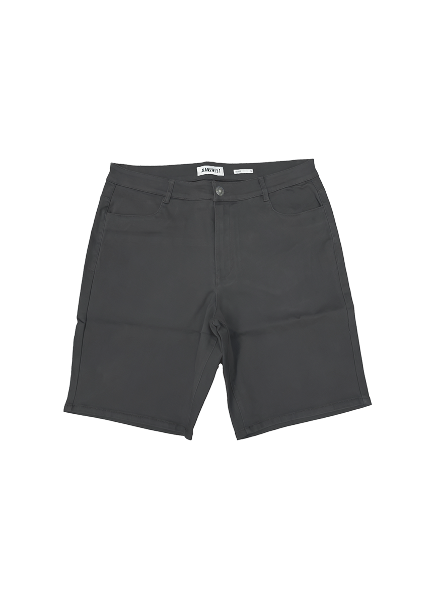 Jeanswest Men's Shorts 5 Pocket |MSO-12136-05/-01 Cotton Stretch Summer Shorts | Light Sand Charcoal | Above Knee Length