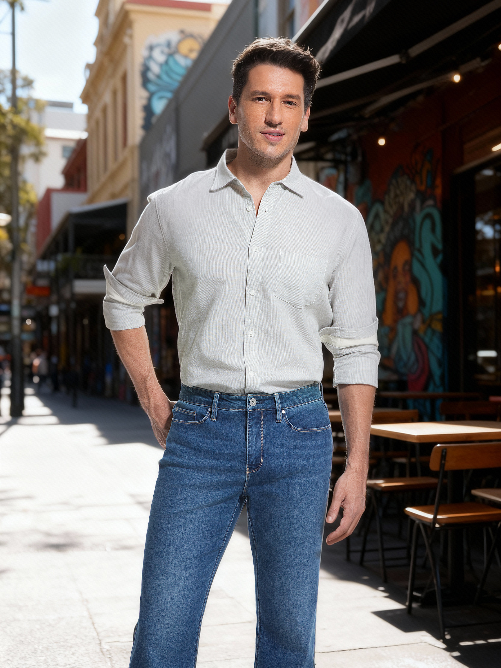 Jeanswest Bondi Stripe Linen Shirt MSI-18332-01/03