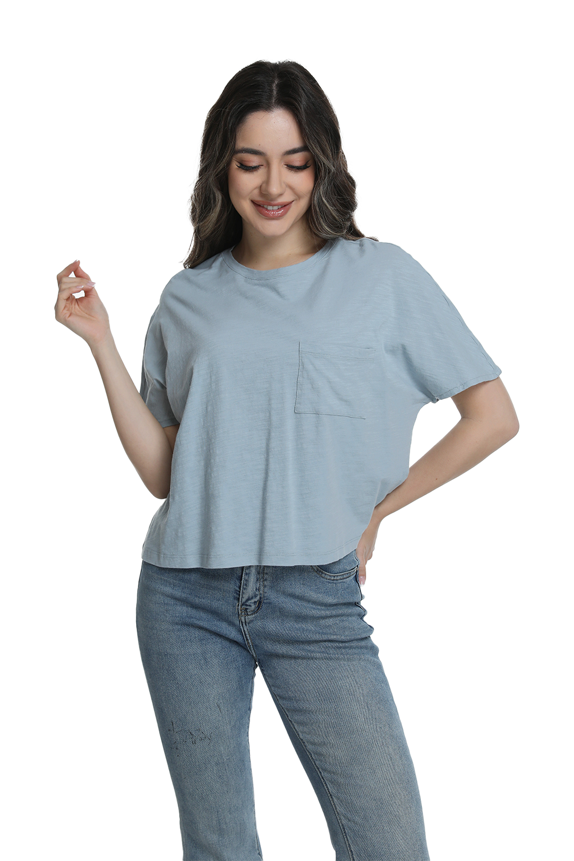 Jeanswest S6A-52-273034 Effortless Cotton Batwing Tee