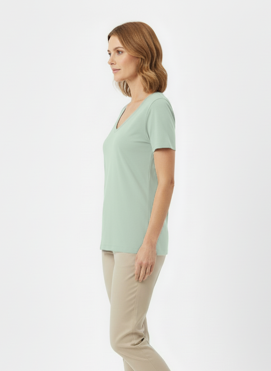 Jeanswest CloudSoft Women's V-Neck Tee - Effortless Australian Elegance S6A-52-273024