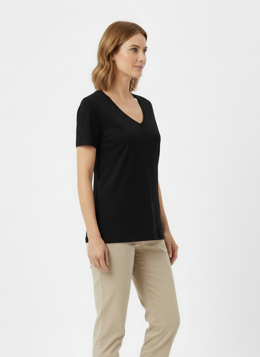 Jeanswest CloudSoft Women's V-Neck Tee - Effortless Australian Elegance S6A-52-273024
