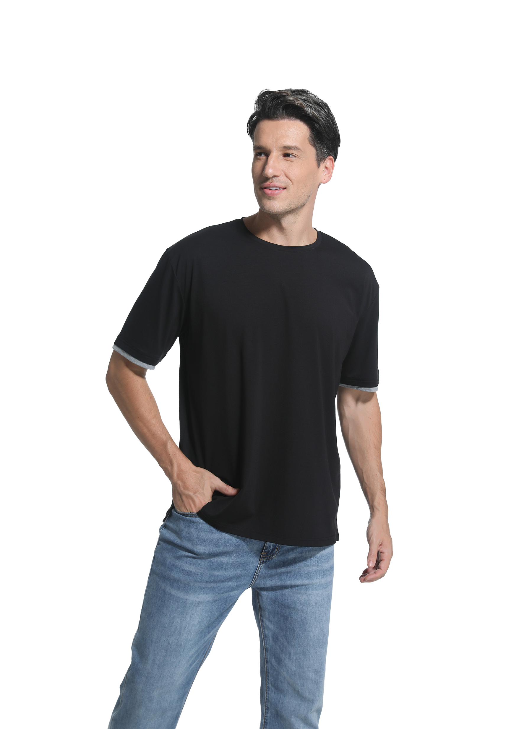 Jeanswest Jeanswest CloudSoft Mock Layer Round Neck Tee S6A-52-173028