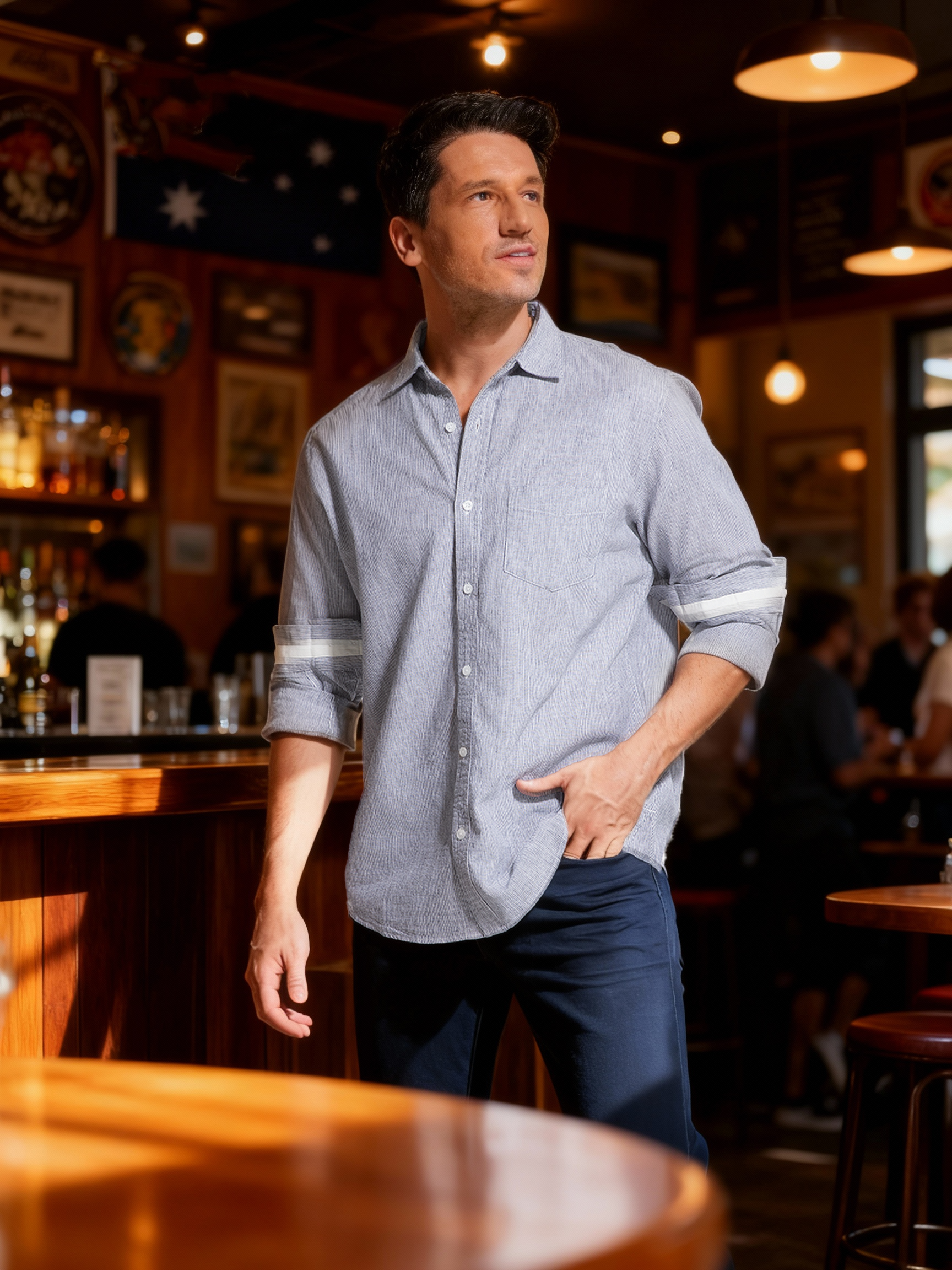 Jeanswest Bondi Stripe Linen Shirt MSI-18332-01/03