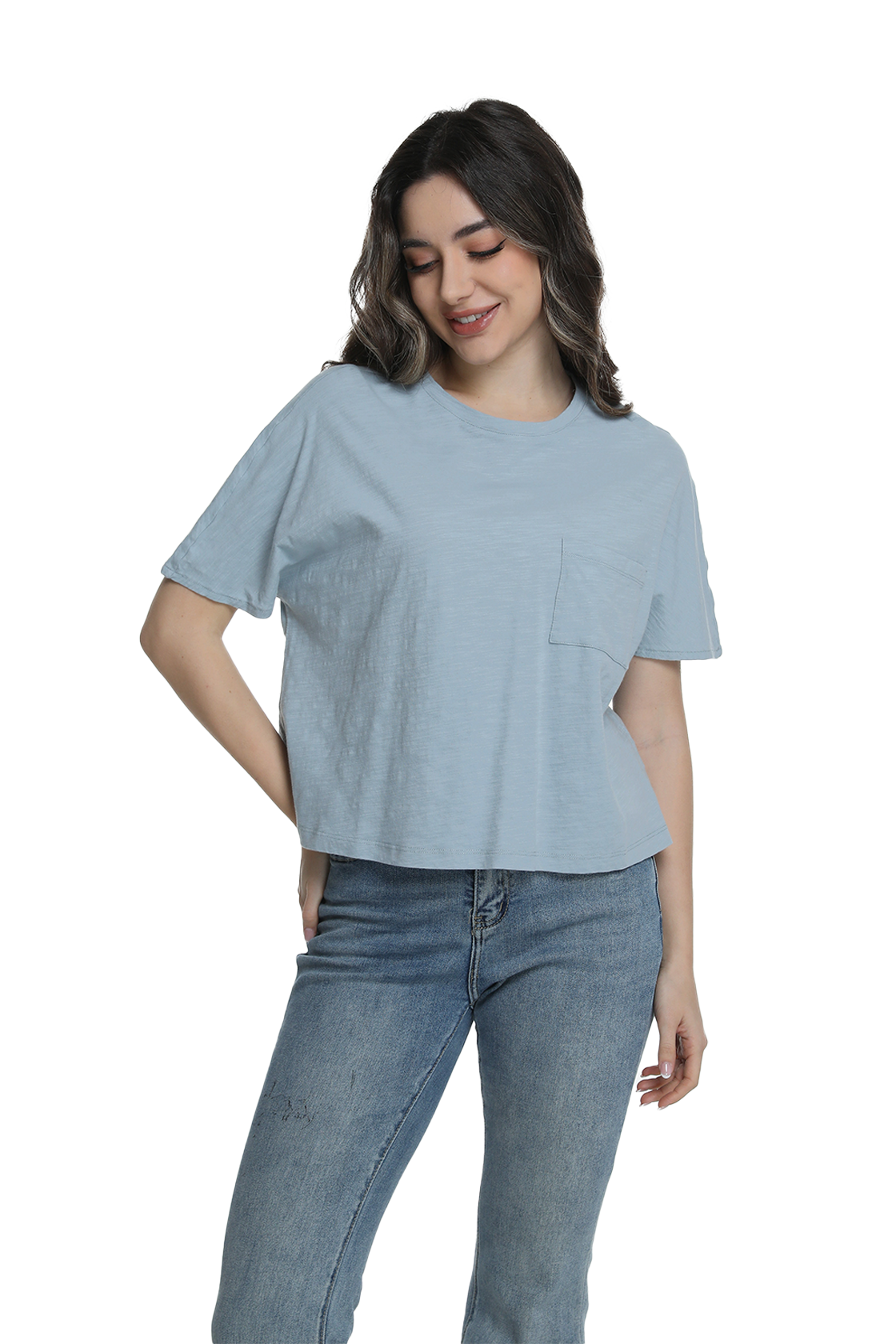Jeanswest S6A-52-273034 Effortless Cotton Batwing Tee