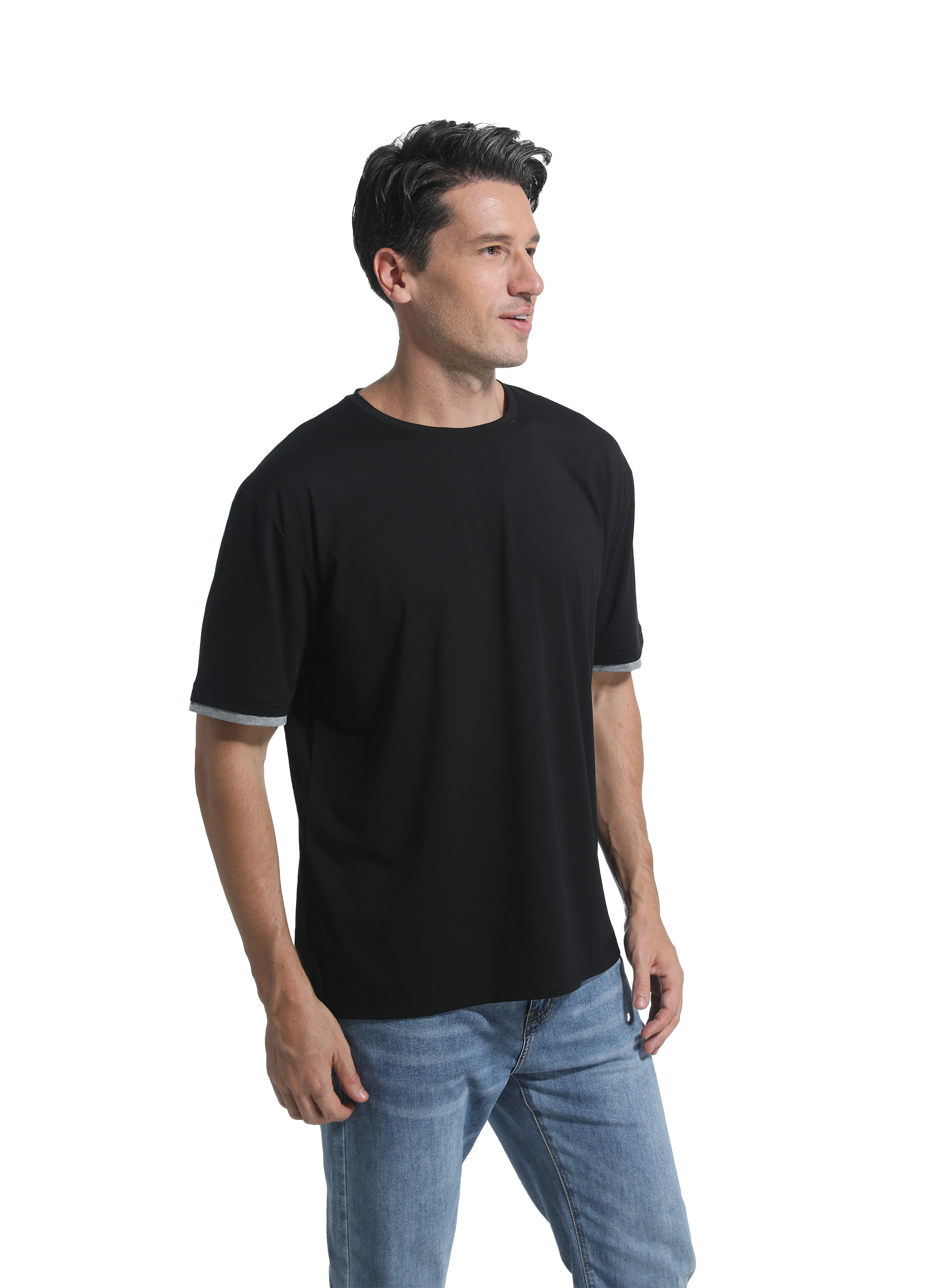 Jeanswest Jeanswest CloudSoft Mock Layer Round Neck Tee S6A-52-173028