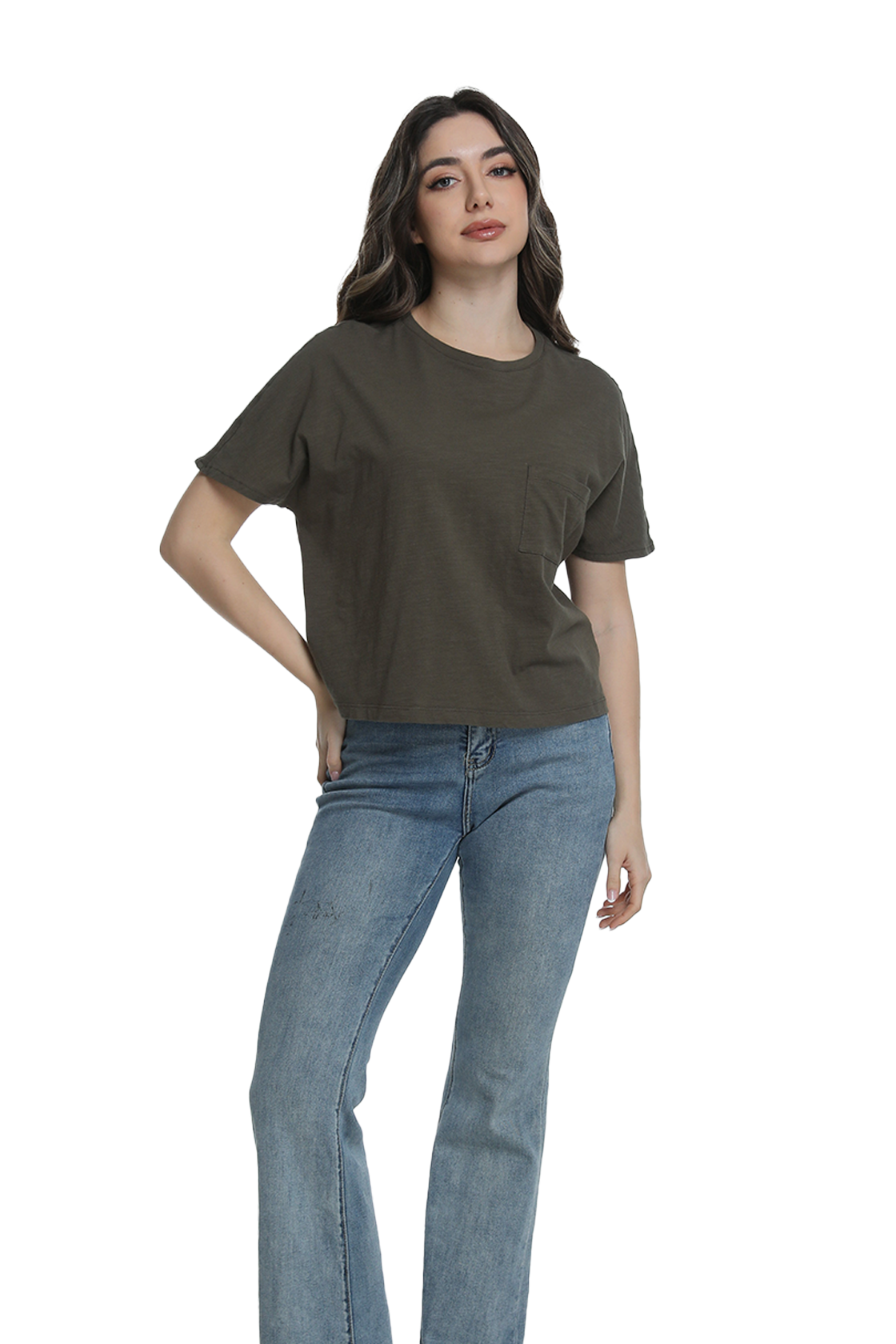 Jeanswest S6A-52-273034 Effortless Cotton Batwing Tee
