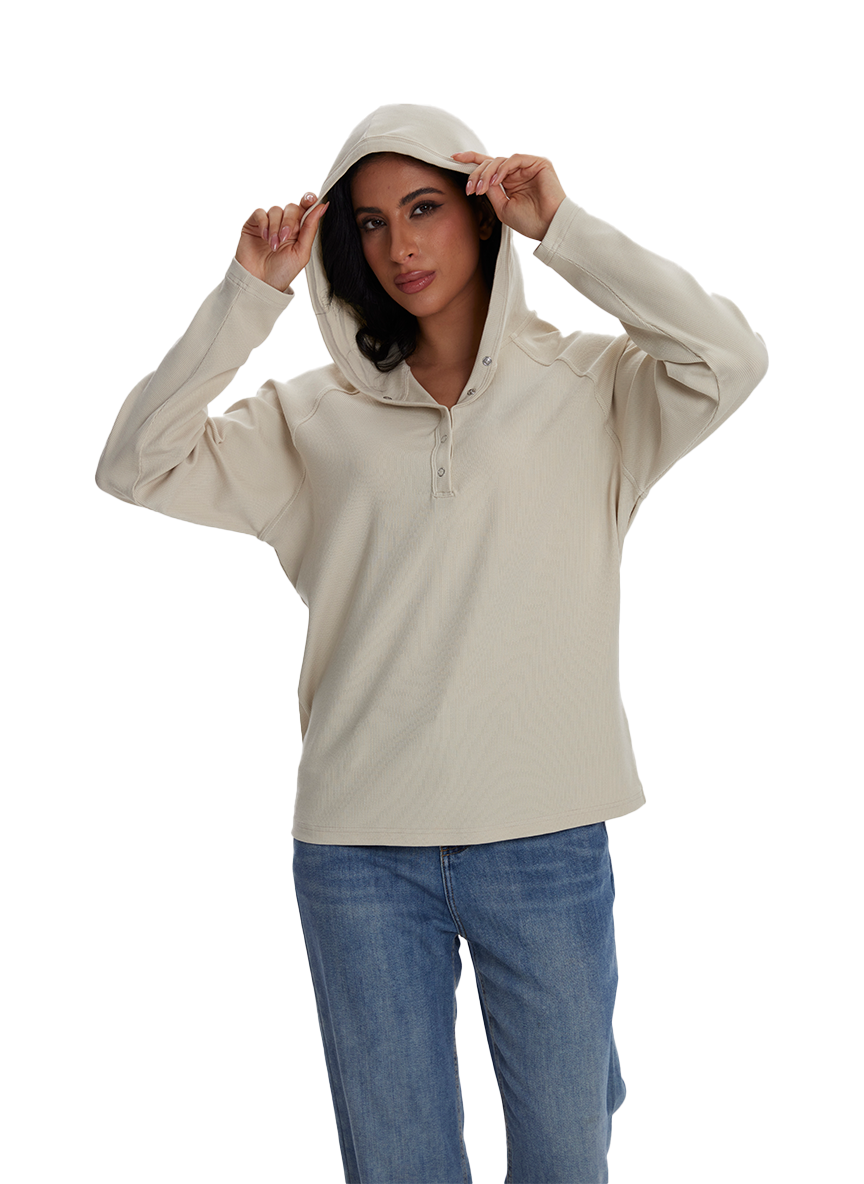 Jeanswest Jeanswest CloudSoft Aussie Comfort Hoodie Henley S6A-62-271006
