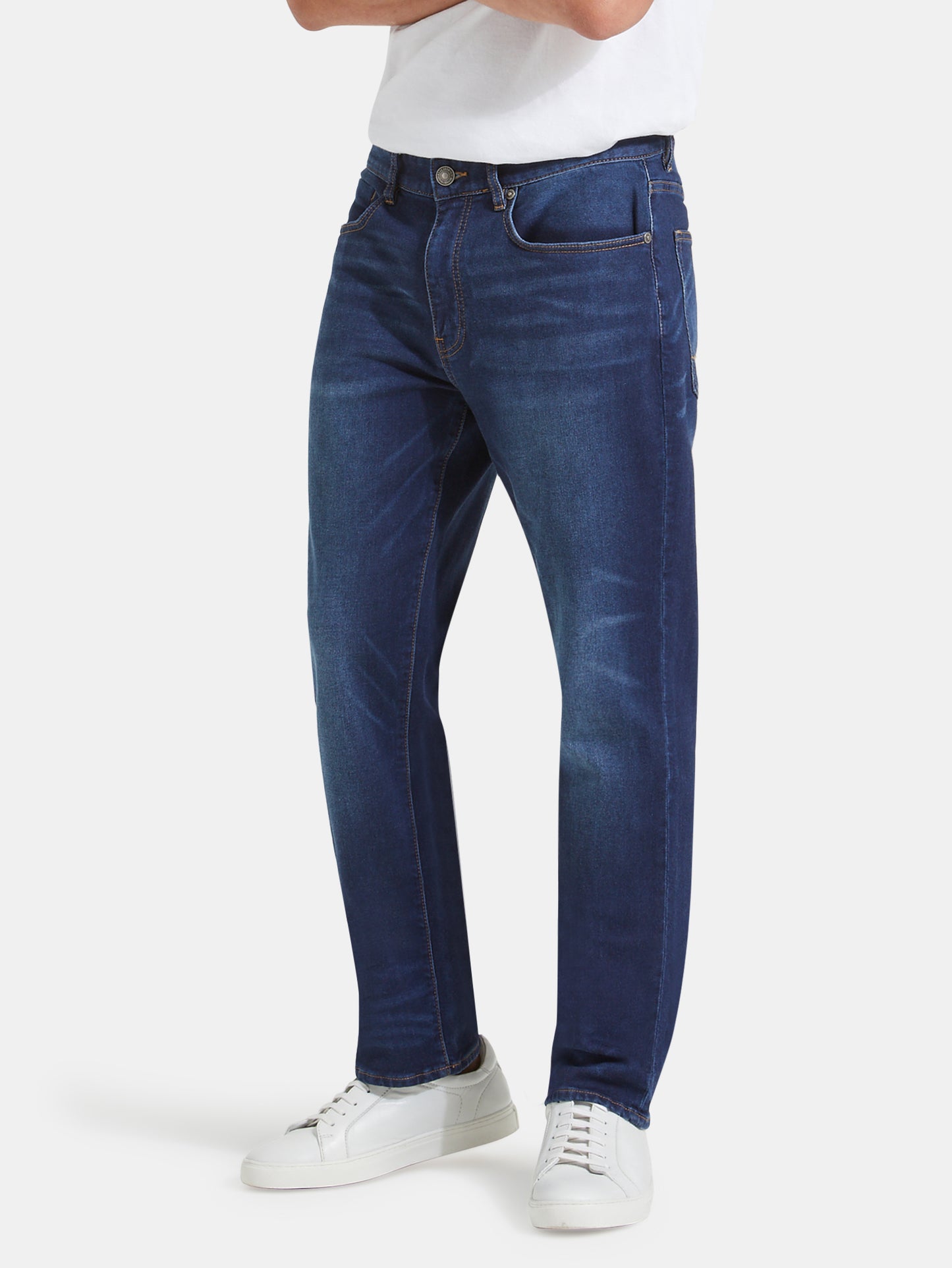 Knit Slim Straight Jeans