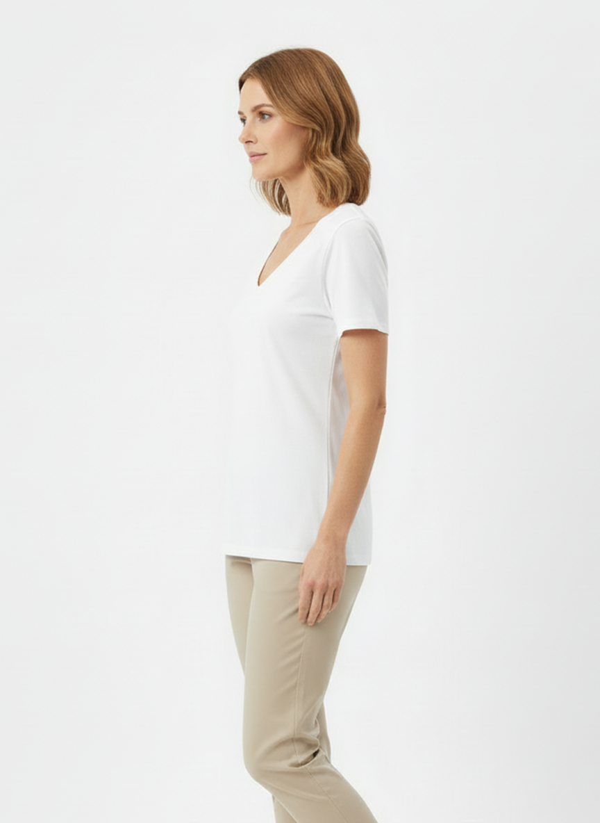 Jeanswest CloudSoft Women's V-Neck Tee - Effortless Australian Elegance S6A-52-273024