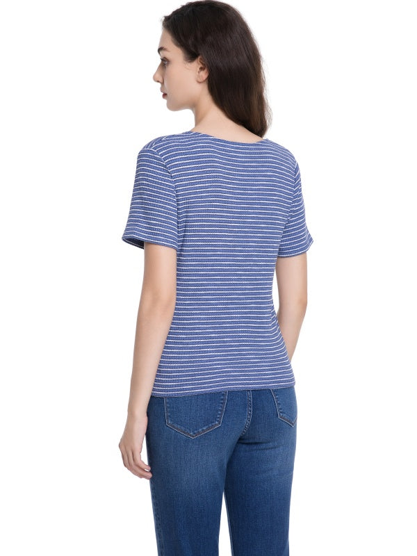 Women's Textured V-Neck Tee