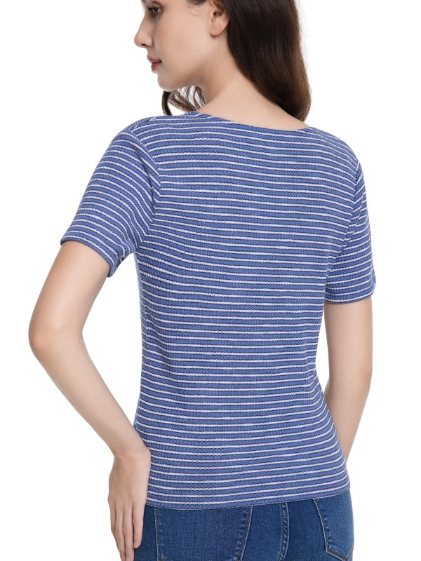 Women's Textured V-Neck Tee
