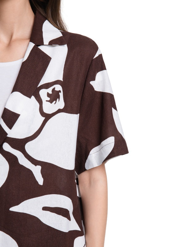 Women's Linen Blend Beach Shirt
