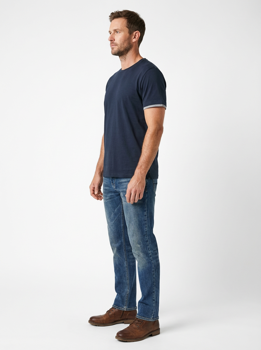 Jeanswest Jeanswest CloudSoft Mock Layer Round Neck Tee S6A-52-173028
