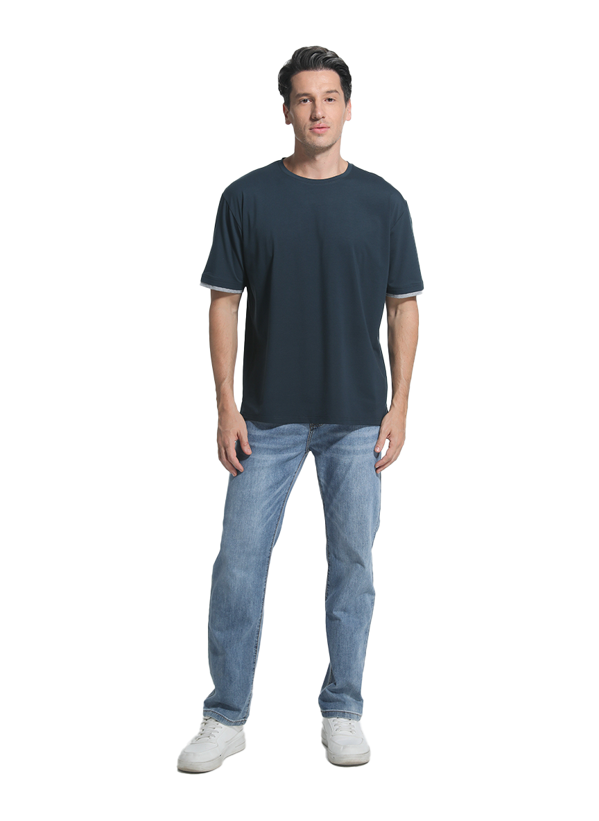 Jeanswest Jeanswest CloudSoft Mock Layer Round Neck Tee S6A-52-173028