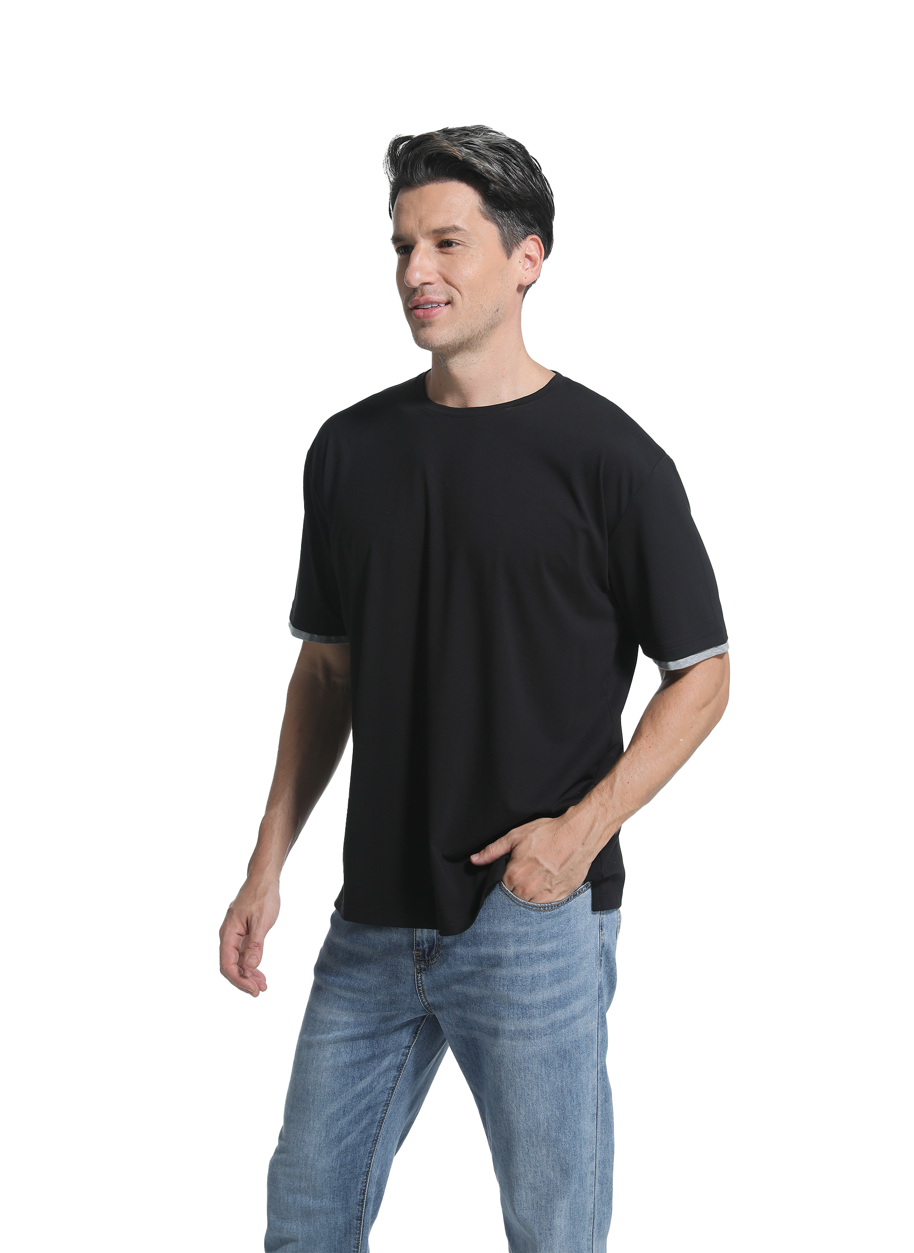 Jeanswest Jeanswest CloudSoft Mock Layer Round Neck Tee S6A-52-173028