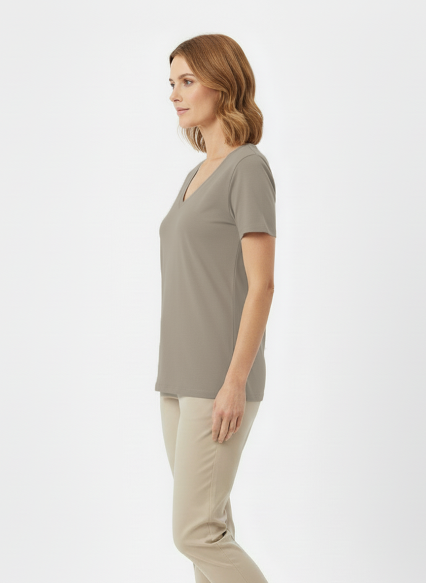 Jeanswest CloudSoft Women's V-Neck Tee - Effortless Australian Elegance S6A-52-273024