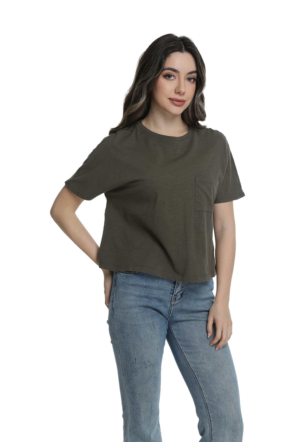 Jeanswest S6A-52-273034 Effortless Cotton Batwing Tee