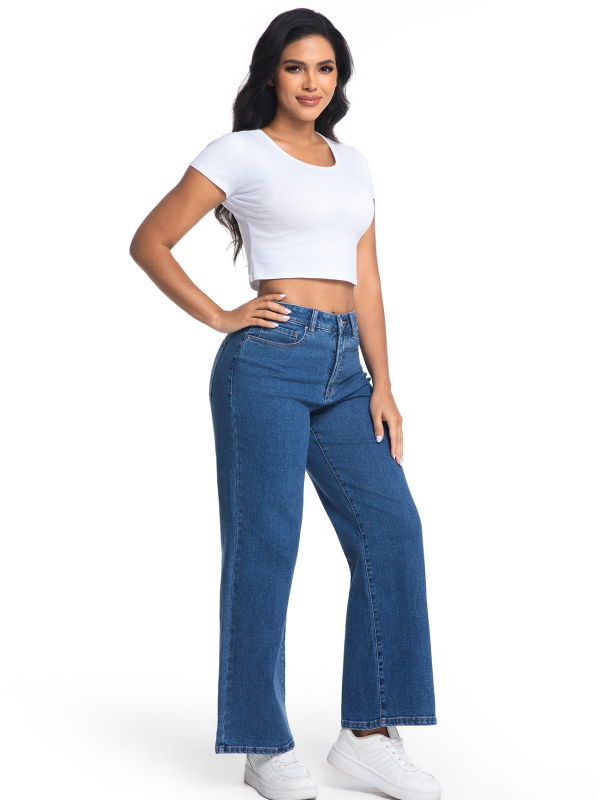 Women's High Striaght Relaxed Jeans