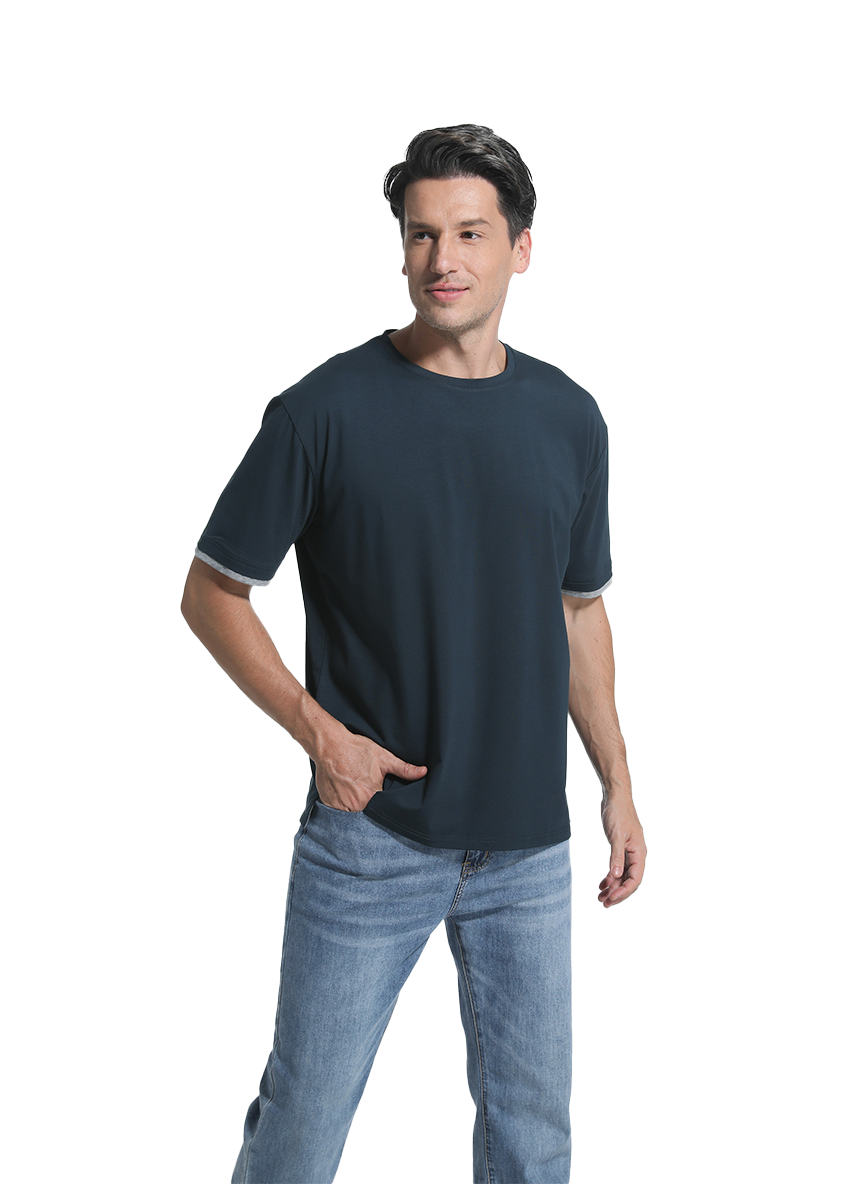 Jeanswest Jeanswest CloudSoft Mock Layer Round Neck Tee S6A-52-173028