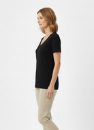 Jeanswest CloudSoft Women's V-Neck Tee - Effortless Australian Elegance S6A-52-273024