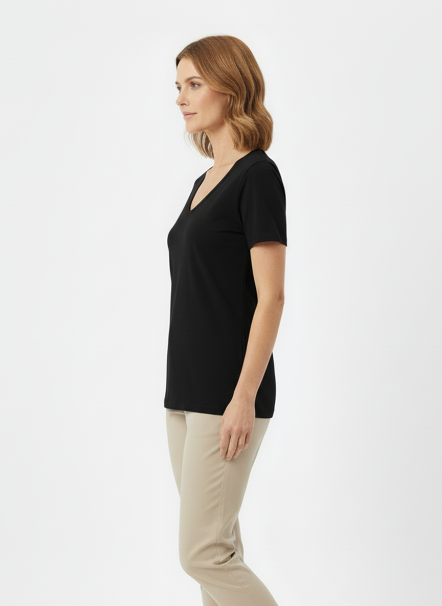 Jeanswest CloudSoft Women's V-Neck Tee - Effortless Australian Elegance S6A-52-273024