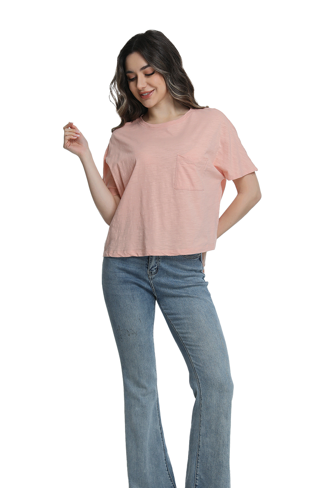Jeanswest S6A-52-273034 Effortless Cotton Batwing Tee