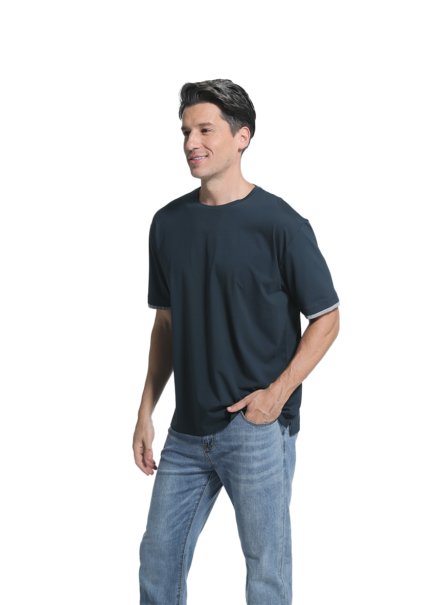 Jeanswest Jeanswest CloudSoft Mock Layer Round Neck Tee S6A-52-173028