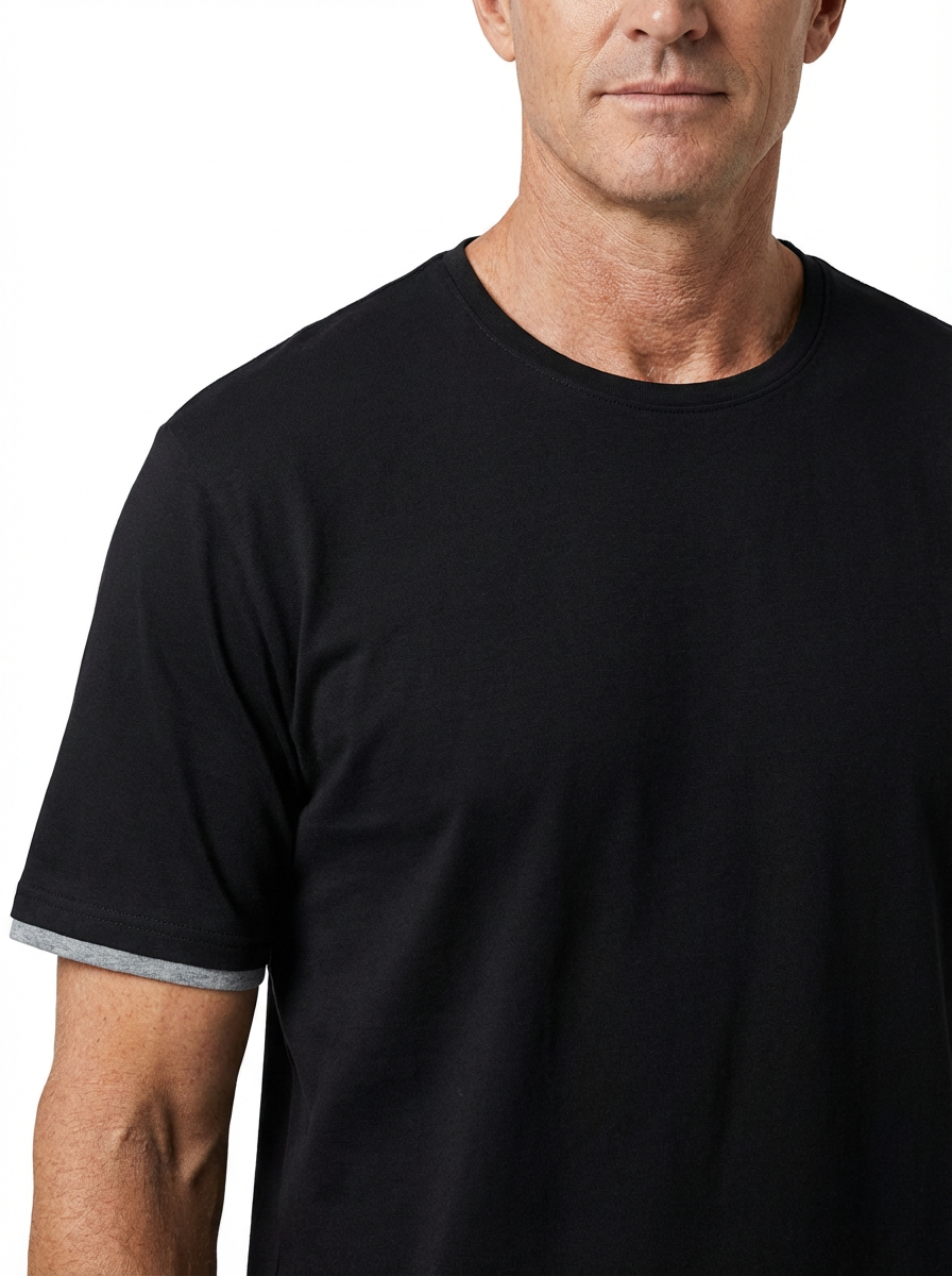 Jeanswest Jeanswest CloudSoft Mock Layer Round Neck Tee S6A-52-173028