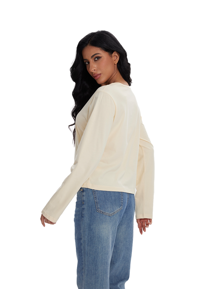 Jeanswest Jeanswest Aussie Chic V-Neck Long Sleeve Tee S6A-53-271006