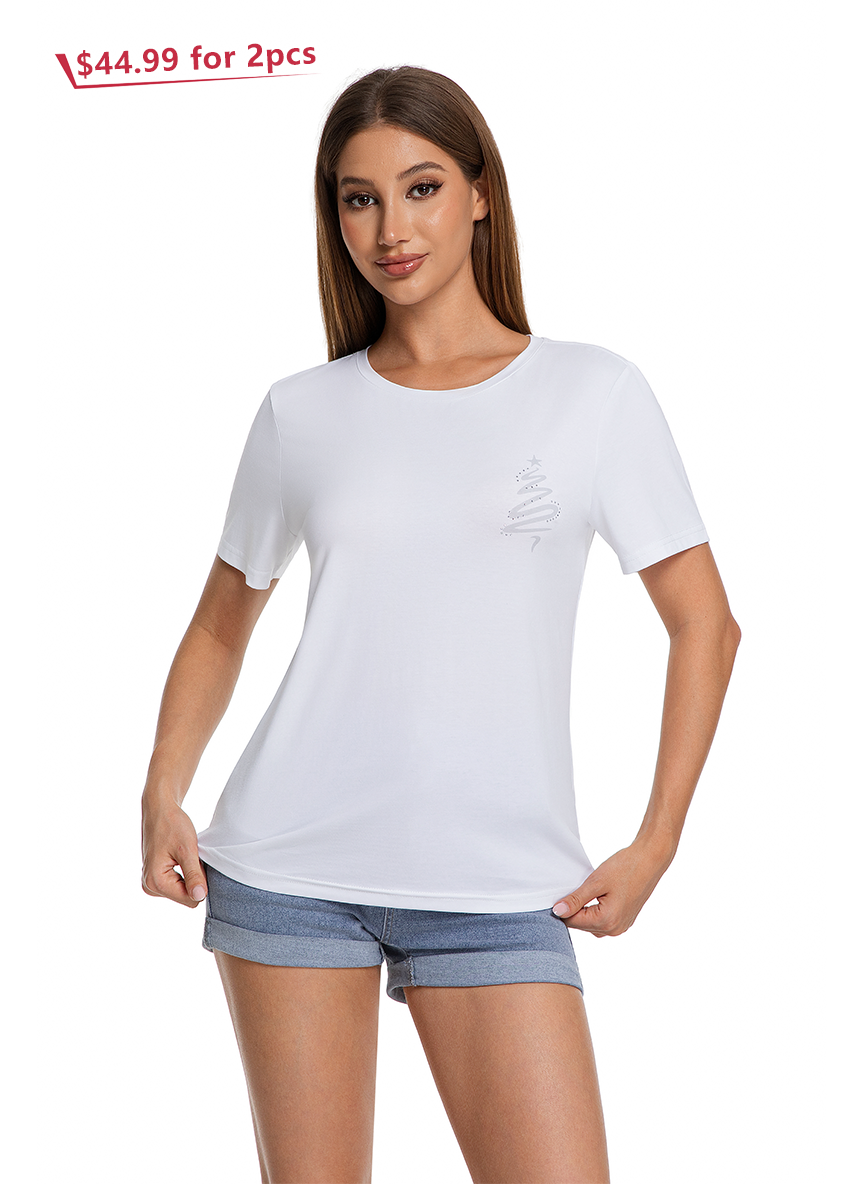 Jeanswest Jeanswest Australian Summer CloudSoft Christmas Tee - S6A-52-273029 Enduring Comfort