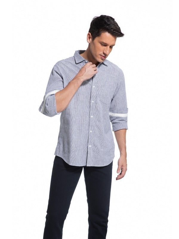 Men's Striped Linen Cotton Shirt