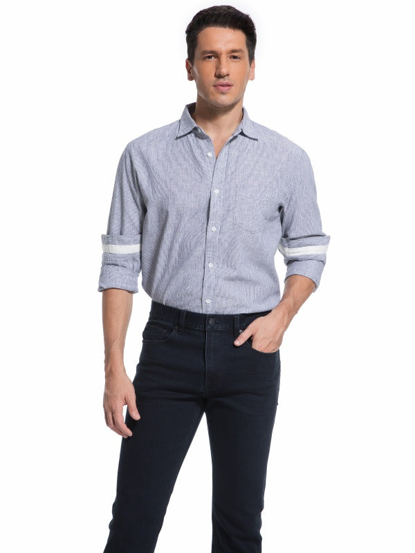 Men's Striped Linen Cotton Shirt