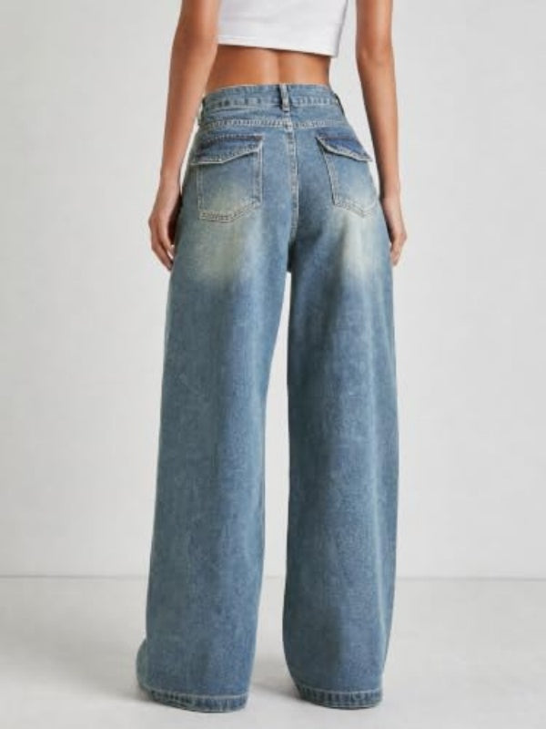 Women's High Waisted Baggy Wide Leg Jeans