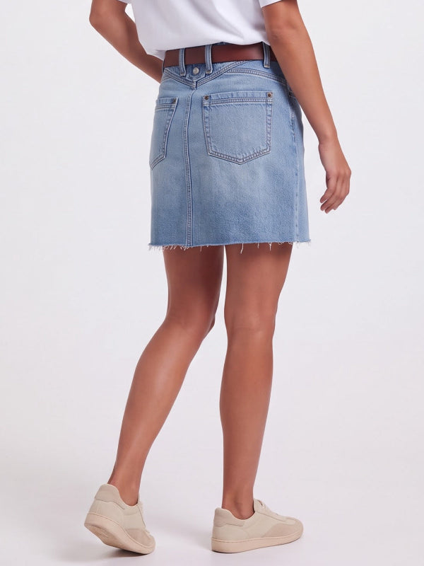 Women's Casual A-Line Denim Mini Skirt