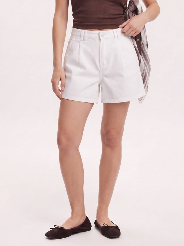 Women's Pleated Casual Wide-Leg Shorts