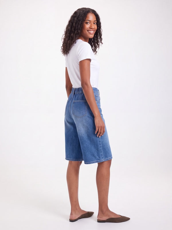 Women's Baggy Denim Bermuda Shorts