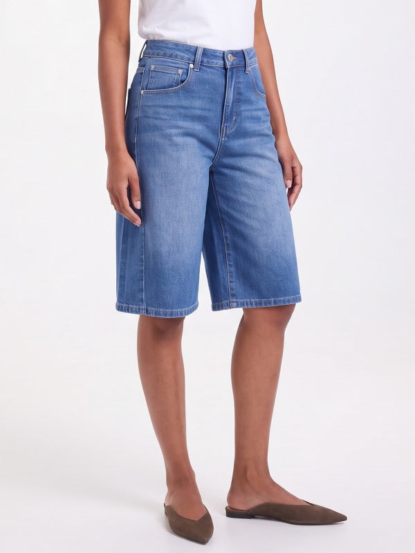 Women's Baggy Denim Bermuda Shorts