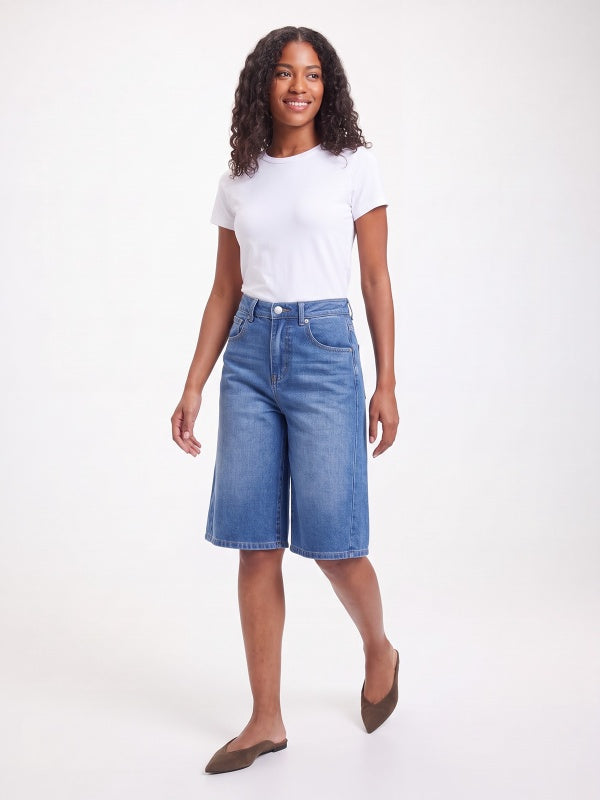 Women's Baggy Denim Bermuda Shorts