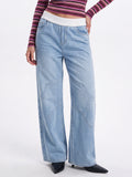 Low Waist Baggy Cargo Denim Pants