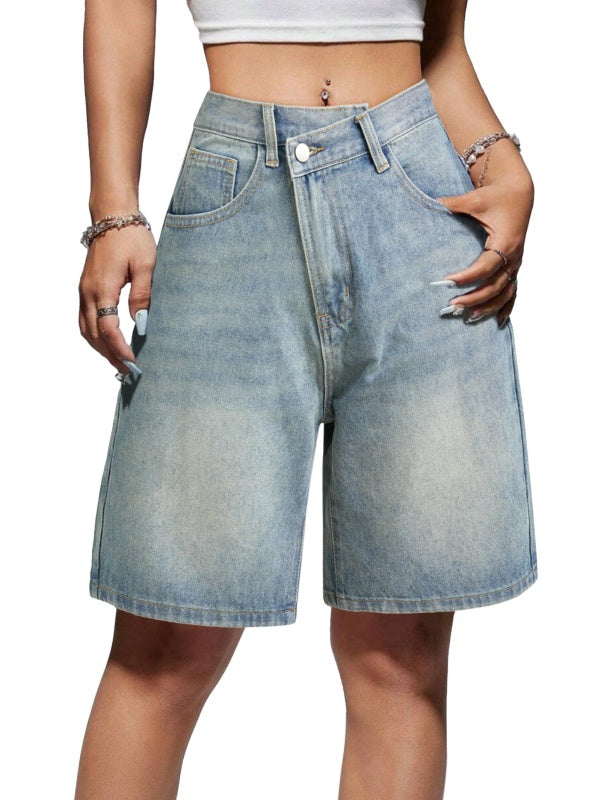 Women's High-Waisted Baggy Denim Jorts
