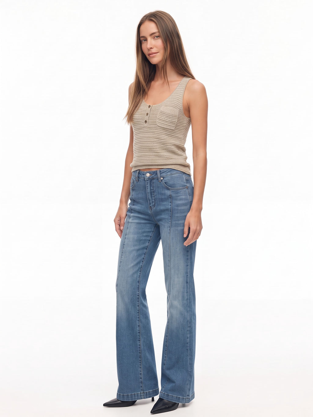 High Waisted Bootcut Jeans