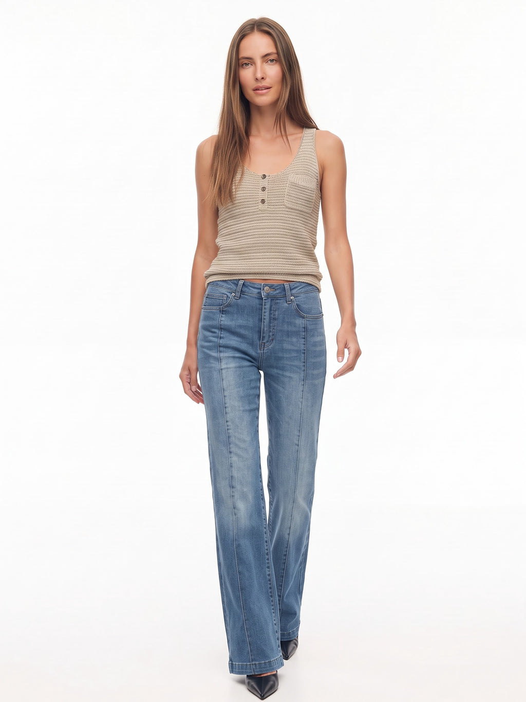 High Waisted Bootcut Jeans