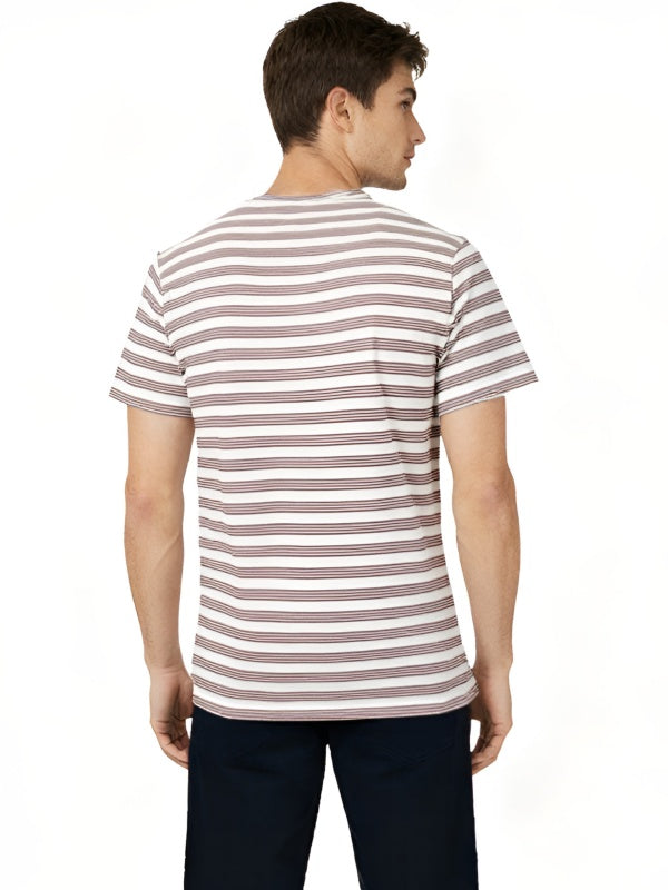Men's Textured Stripe Cotton Tee