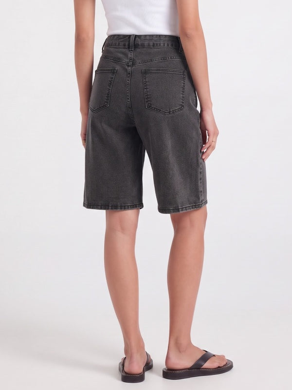 Women's Wide-Leg Denim Shorts