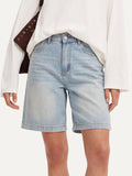 Women's Wide-Leg Denim Shorts