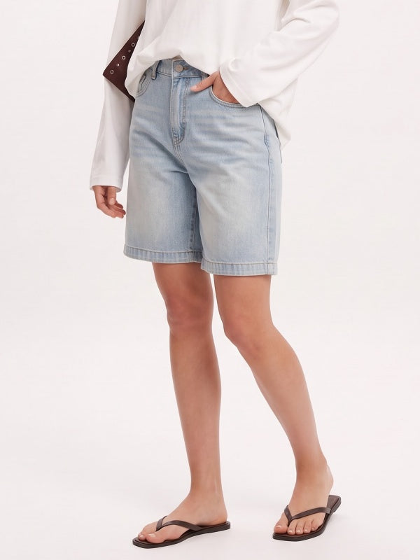 Women's Wide-Leg Denim Shorts