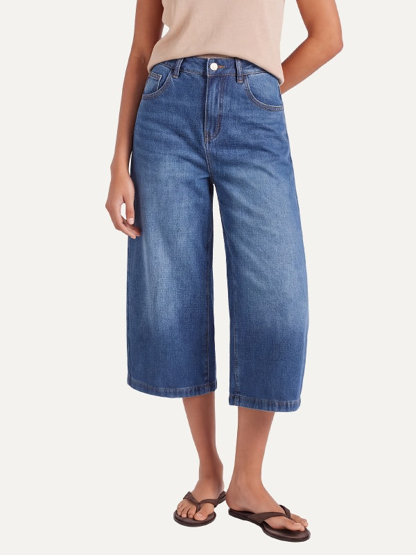 Women's Capri Baggy Jeans