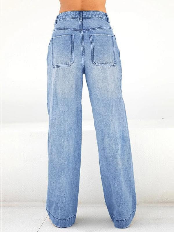 Women's Vintage High-Waisted Baggy Wide-Leg Jeans