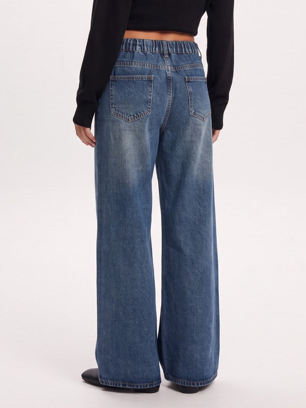 Women's Vintage Streetwear Wide-Leg Jeans